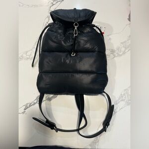 Zara Black Puffer Backpack